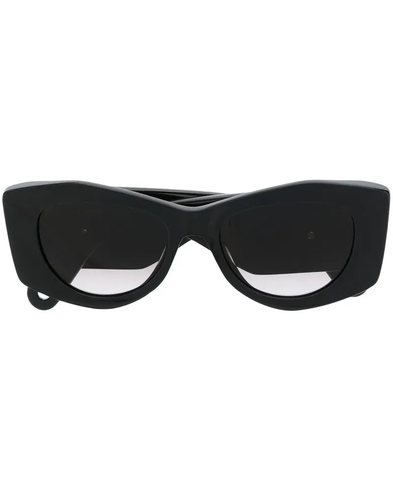 Lanvin Curb Sonnenbrille mit Logo-Schild - Schwarz Schwarz