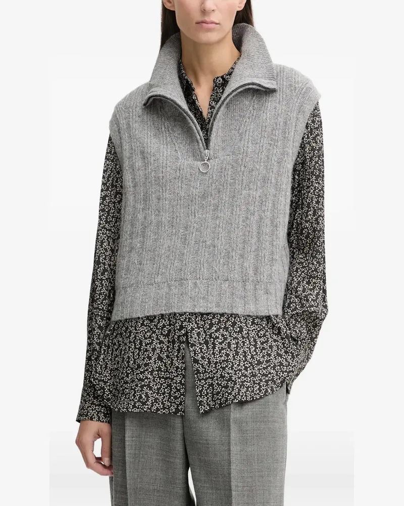 Marc O'Polo zip-neck vest - Grau Grau