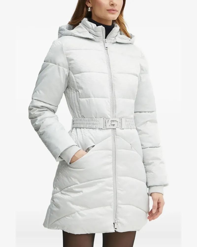 Guess Kapuzenjacke mit Gürtel - Grau Grau