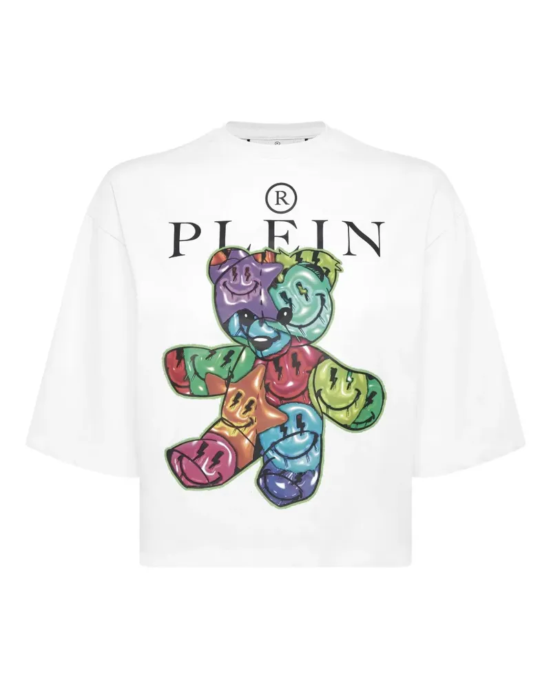 Philipp Plein Teddy Cropped-T-Shirt - Weiß Weiß