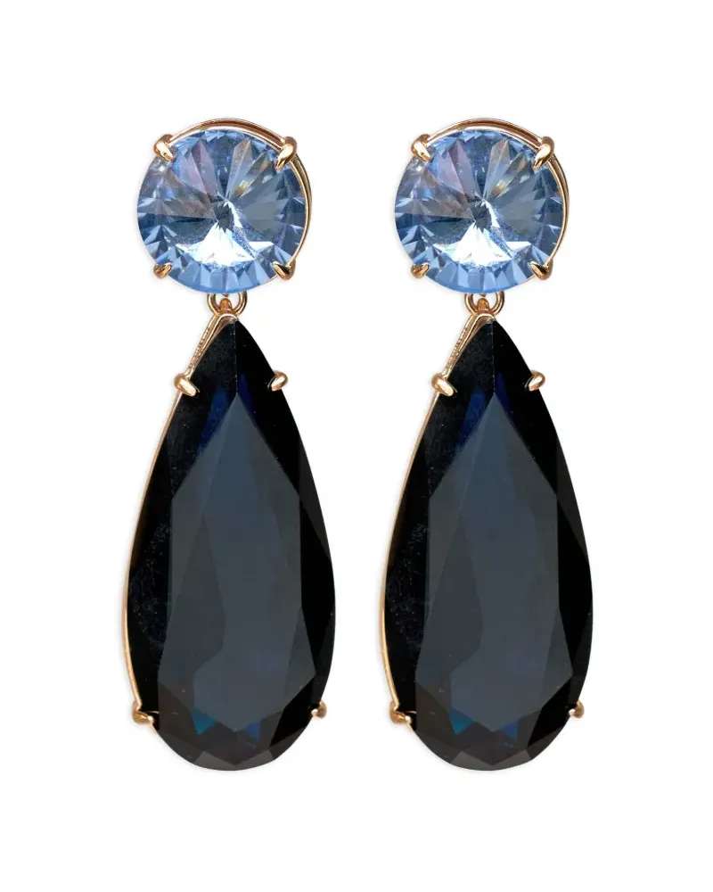 Carolina Herrera New York crystal-embellished drop earrings - Blau Blau