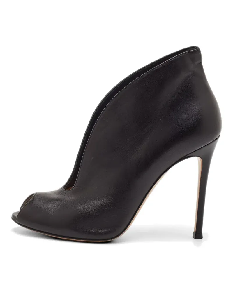 Gianvito Rossi Vamp Stiefeletten mit Peeptoe - Schwarz Schwarz