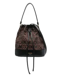 Moschino Beuteltasche mit Logo Braun