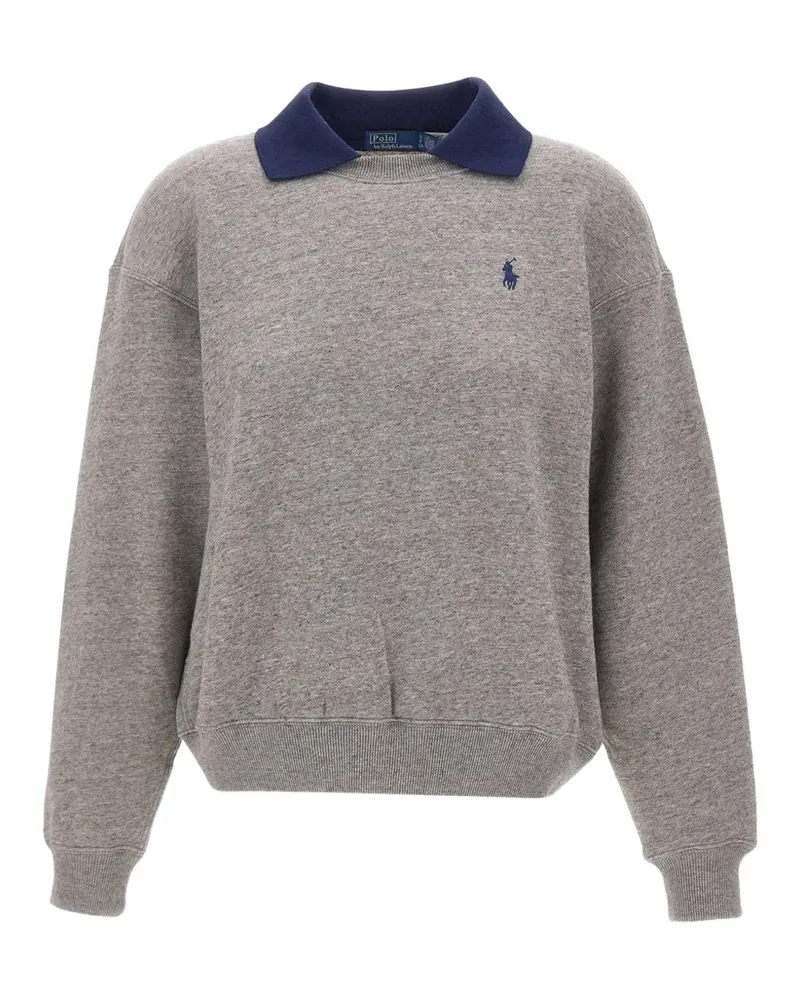 Ralph Lauren Fleece-Sweatshirt mit Poloshirtkragen - Grau Grau