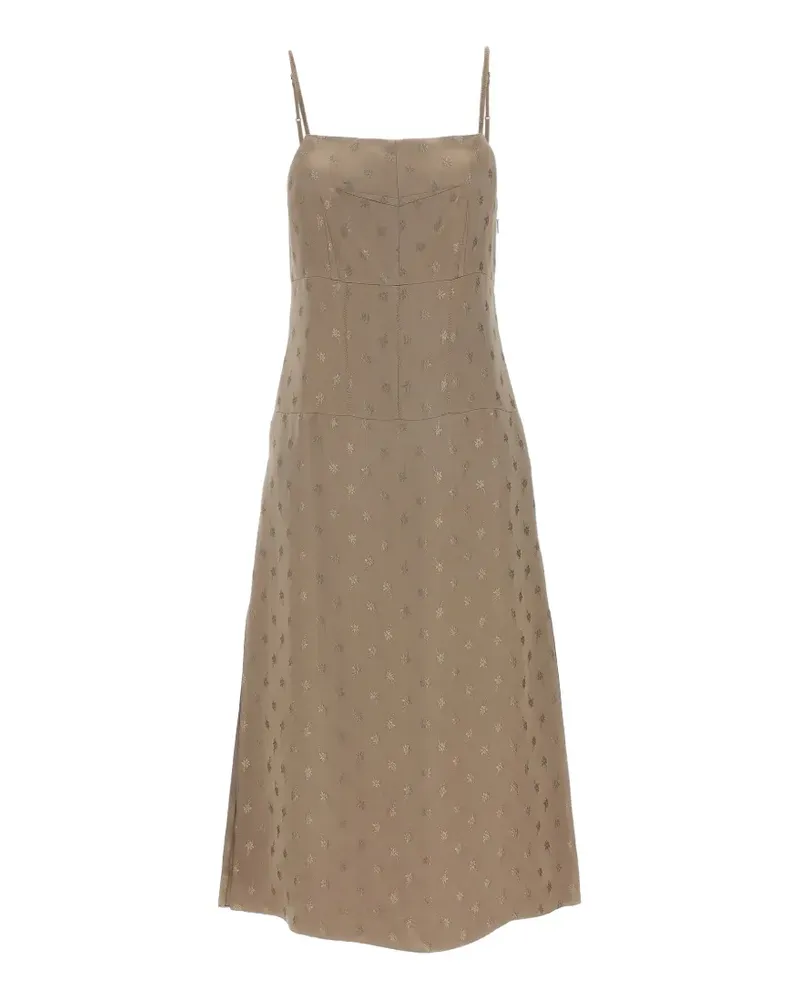 Fendi Jacquard-Kleid mit Blumenmuster - Nude Nude