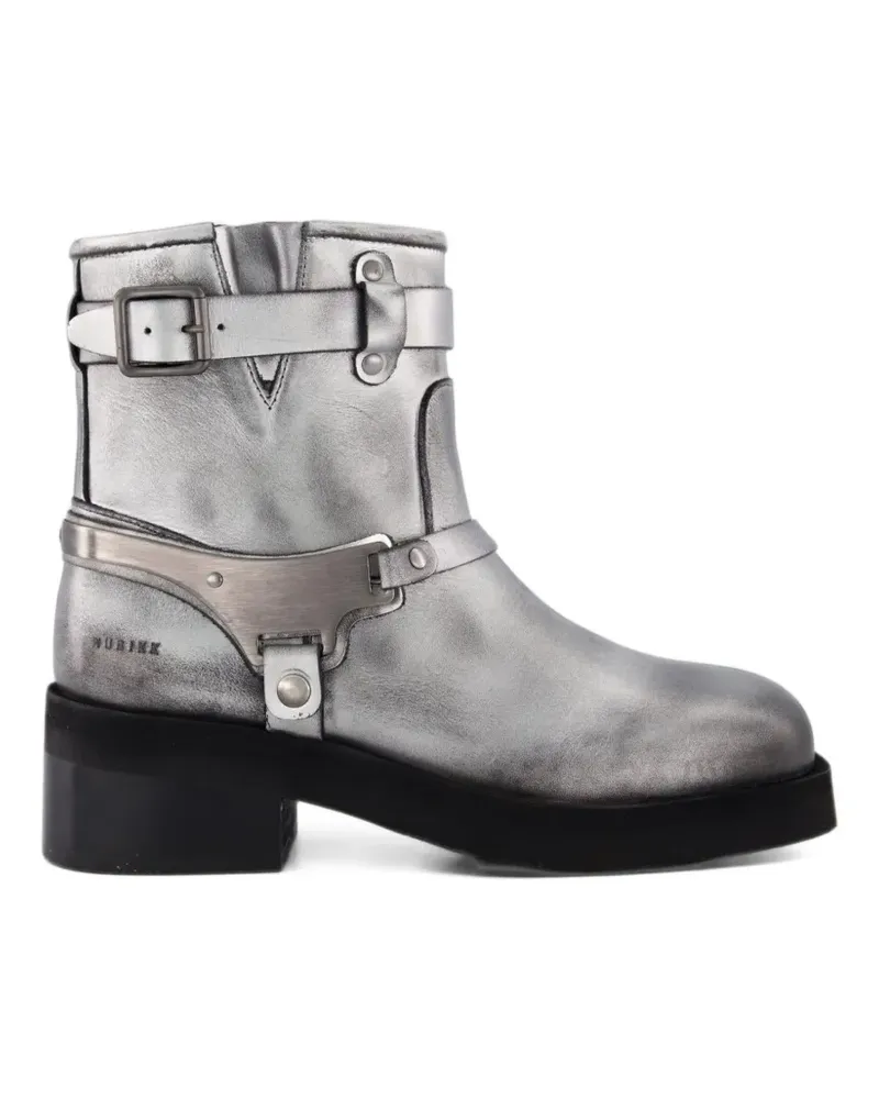 Nubikk Eve Maryn buckle-strap ankle boots - Silber Silber