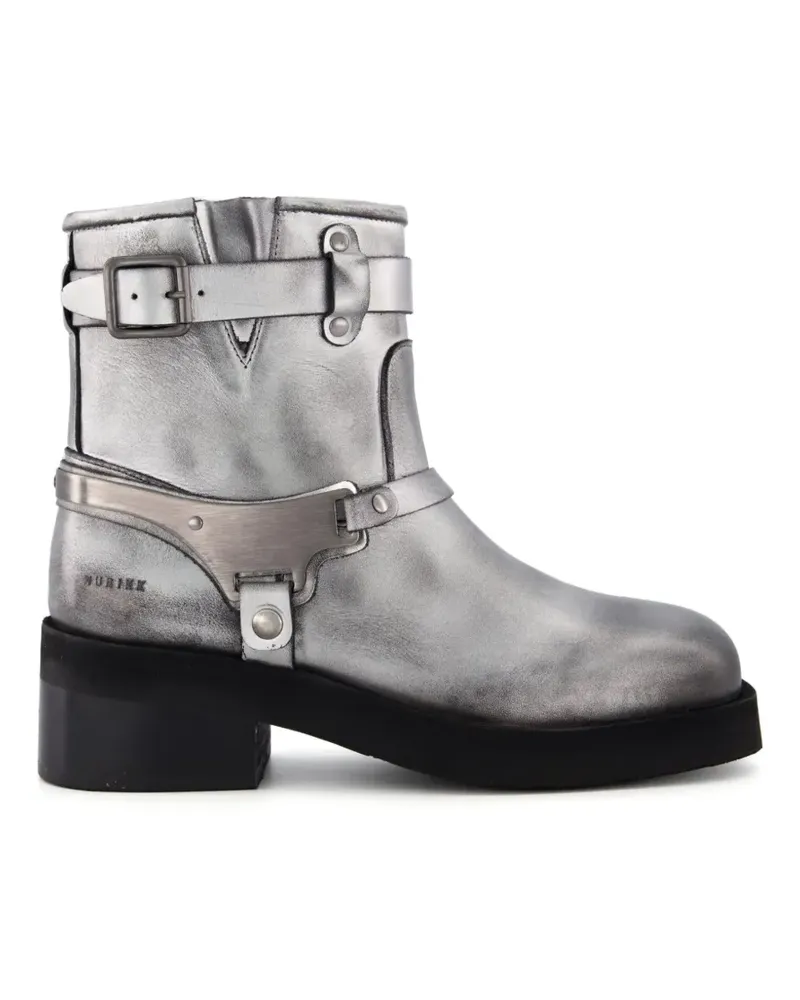 Nubikk Eve Maryn Stiefeletten mit Schnallenriemen - Silber Silber