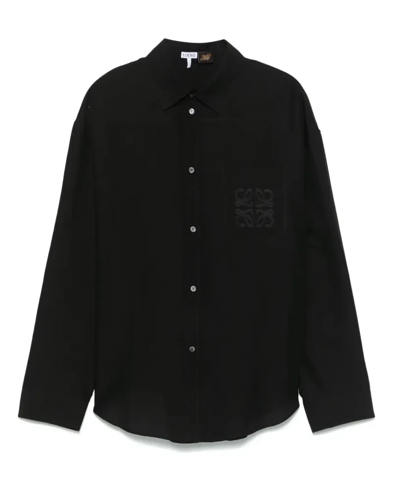 Loewe Hemd mit Anagram-Patch - Schwarz Schwarz