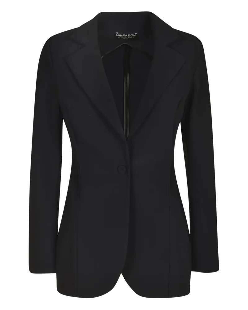 Chiara Boni Blazer mit fallendem Revers - Schwarz Schwarz