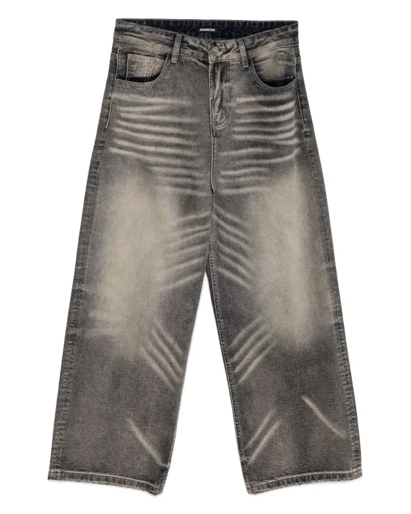 Ground Zero Jeans mit Tragefalten - Grau Grau