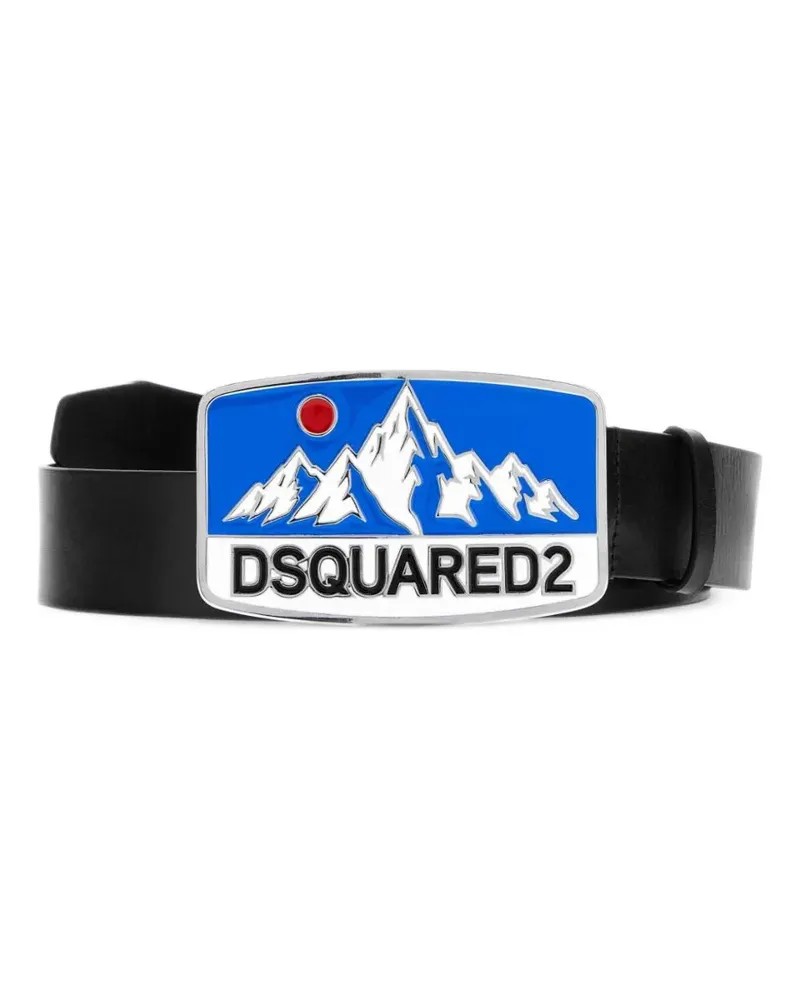 Dsquared2 Dominate Your Sport Gürtel mit Gebirgs-Print - Schwarz Schwarz