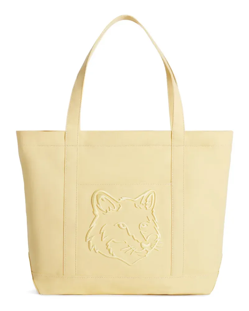 Kitsuné large Fox Head tote bag - Gelb Gelb