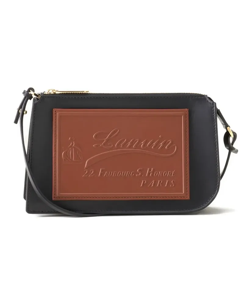 Lanvin Umhängetasche mit Logo-Schild - Schwarz Schwarz