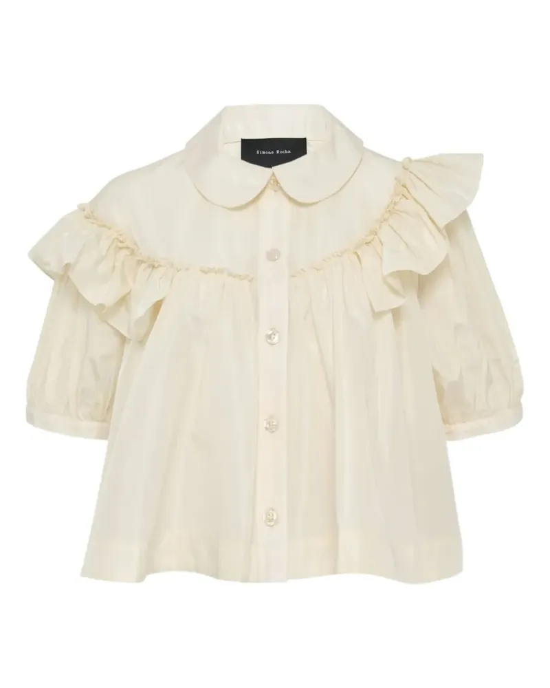 Simone Rocha sheer ballet peplum top - Nude Nude