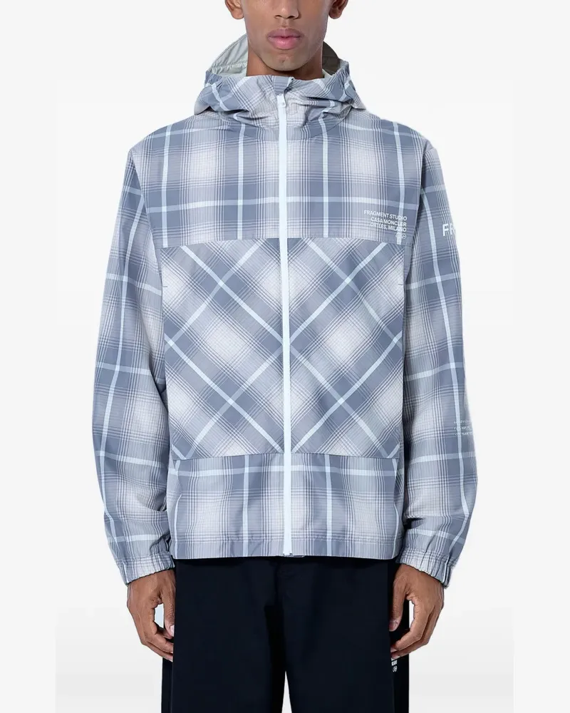 Moncler x Fragment Jitsuyō Windbreaker mit Karomuster - Grau Grau