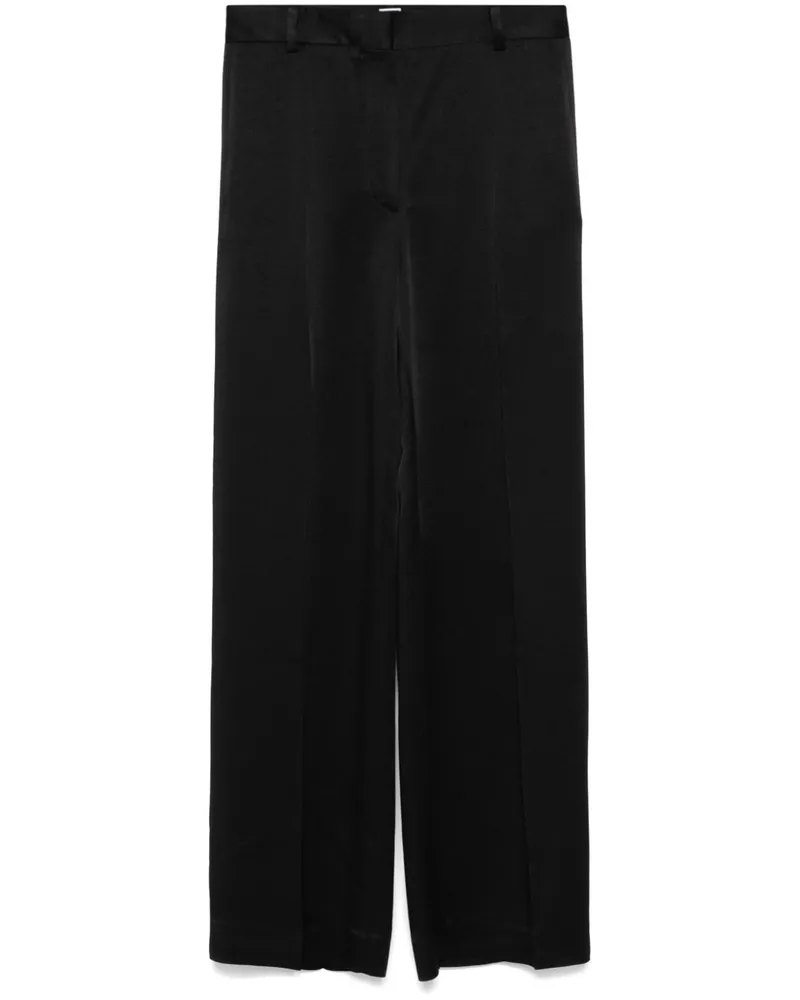 Totême Hose aus Chinakrepp - Schwarz Schwarz