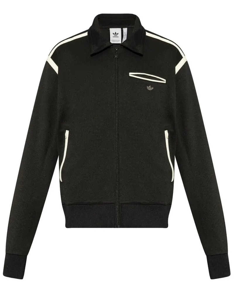 adidas Sportjacke mit Streifen - Schwarz Schwarz