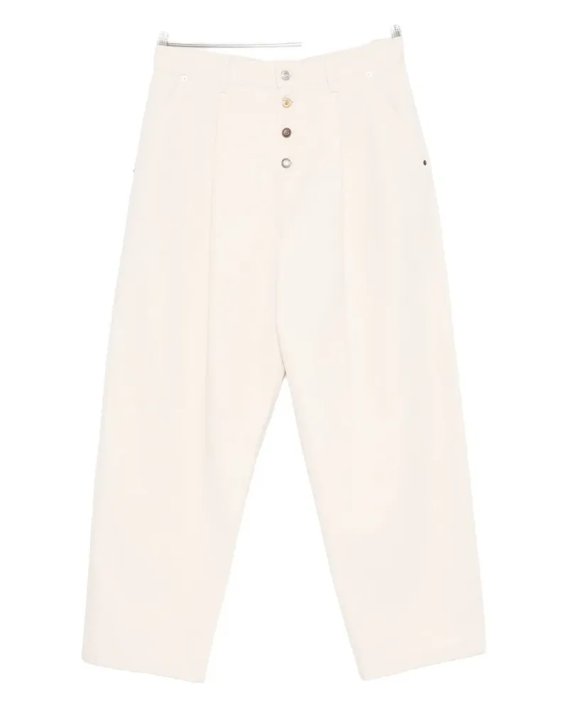 Moschino Hose mit Logo-Patch - Weiß Weiß