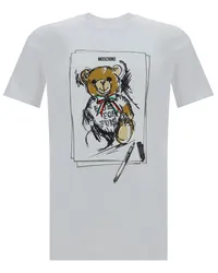 Moschino T-Shirt mit Teddy-Print Weiß