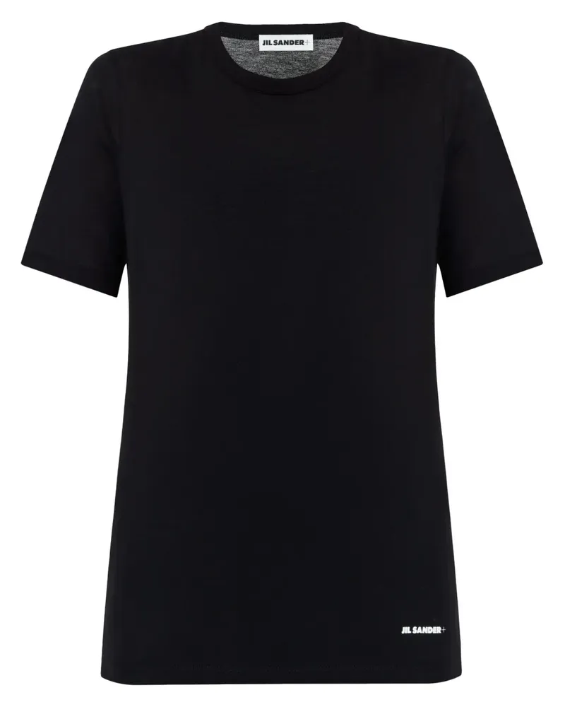 Jil Sander T-Shirt mit Logo-Print - Schwarz Schwarz