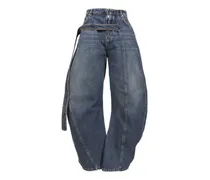 Hose mit Gürtel - Blau