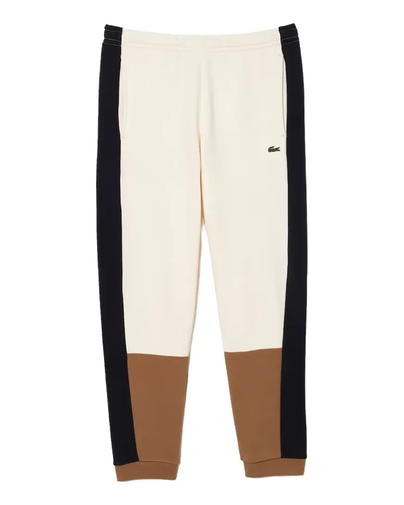 Lacoste logo-patch colourblock track pants - Nude Nude