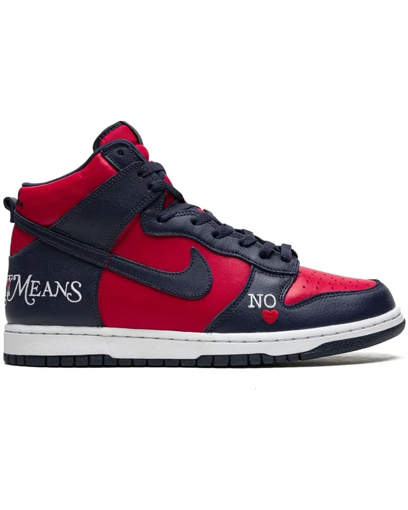 Nike x Supreme SB Dunk High Sneakers - Blau Blau