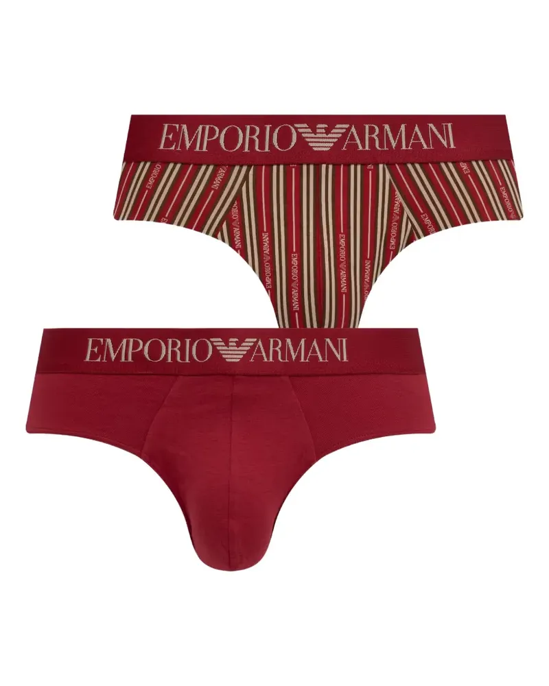 Emporio Armani logo-waistband briefs (set of two) - Rot Rot