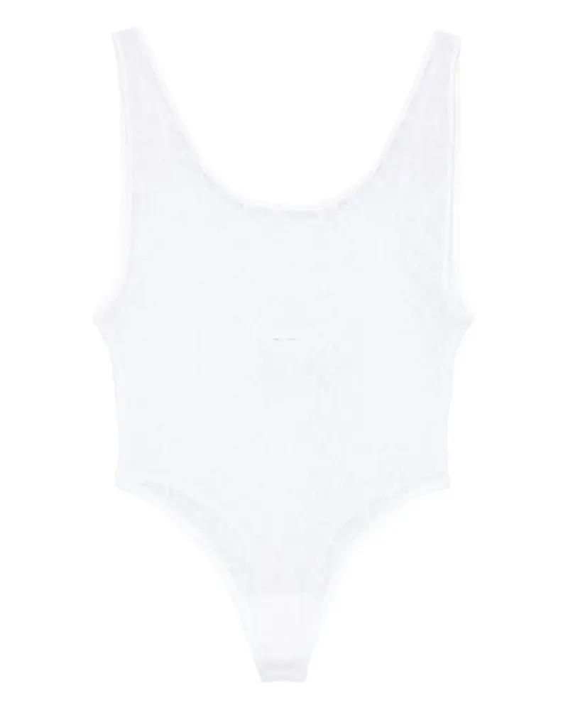 WARDROBE.NYC Body mit Spitzeneinsätzen - Weiß Weiß