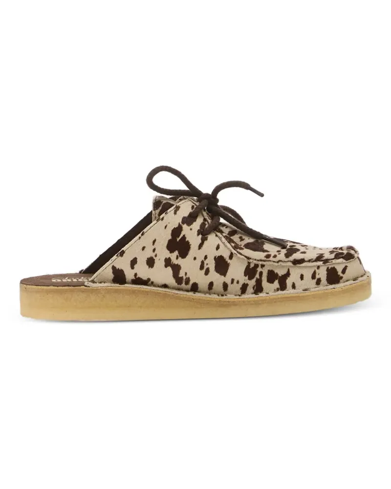 Clarks DSRTNomad Mules mit Kuh-Print - Nude Nude