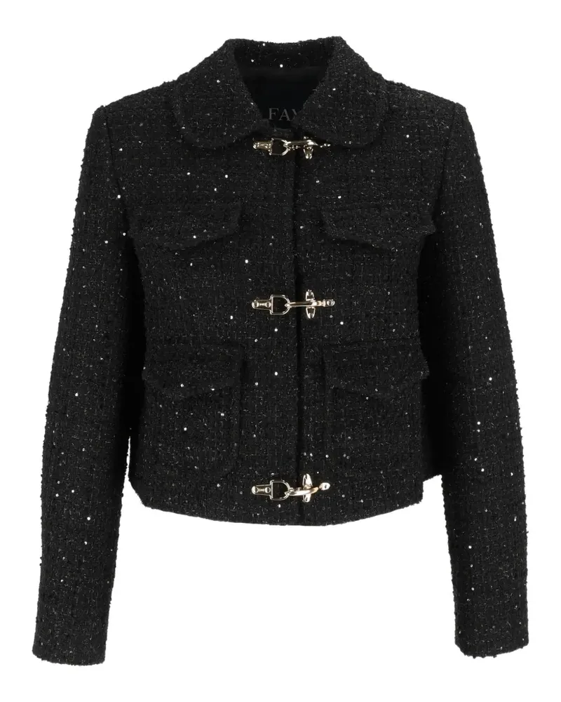 Fay 3 Ganci Jacke mit Pailletten - Schwarz Schwarz