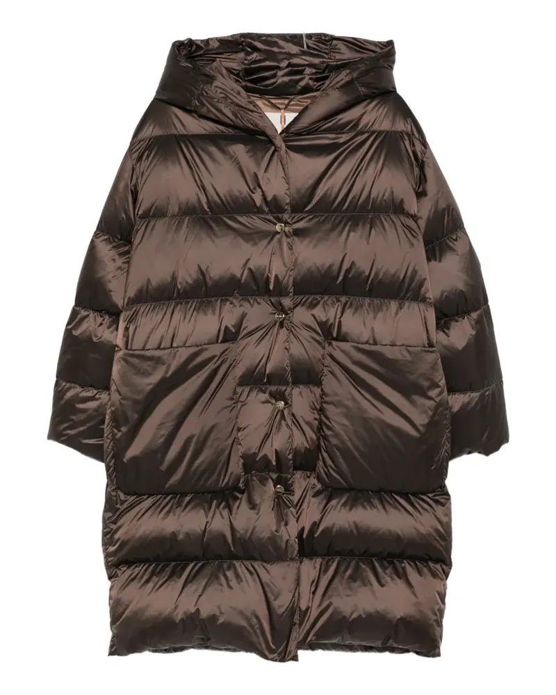 Max Mara quilted hooded jacket - Braun Braun