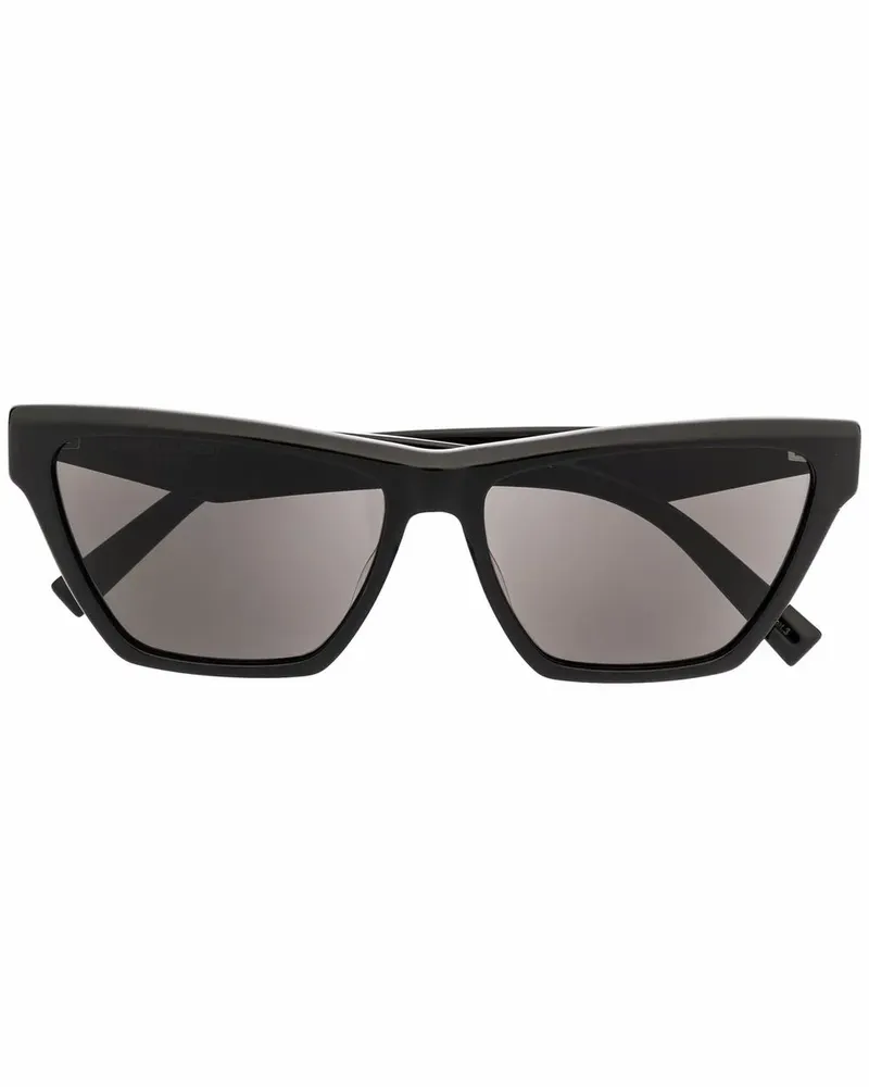 Saint Laurent Sonnenbrille mit eckigem Gestell - Schwarz Schwarz