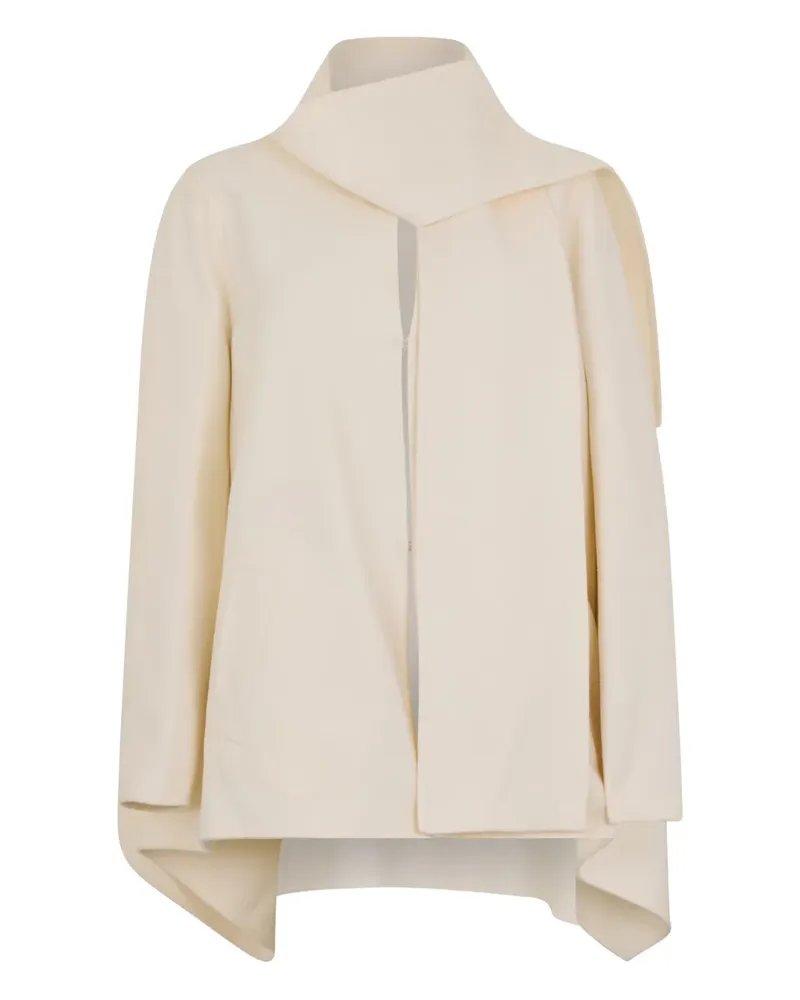 Valentino Garavani Caban draped collared jacket - Nude Nude