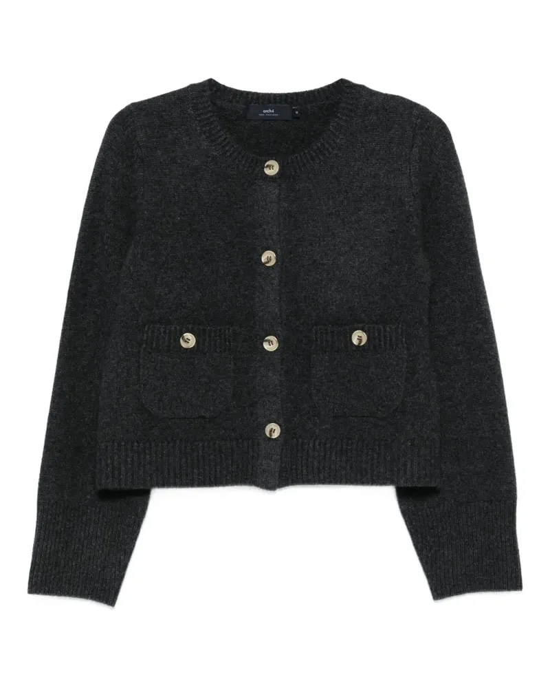 arch4 Rosanna Cardigan mit aufgesetzter Tasche - Grau Grau