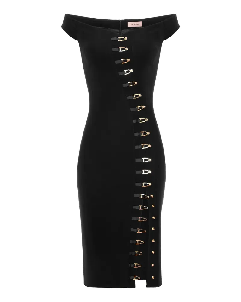 Murmur Schulterfreies Midikleid - Schwarz Schwarz