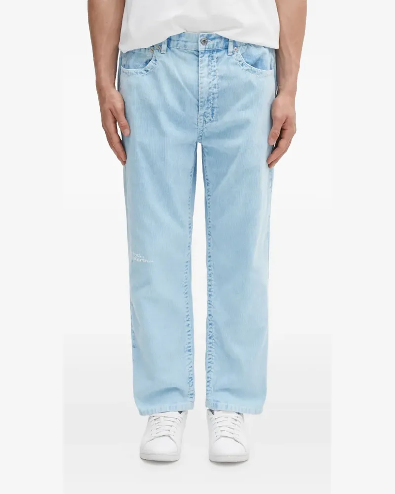 BAPE Hose mit Logo-Stickerei - Blau Blau