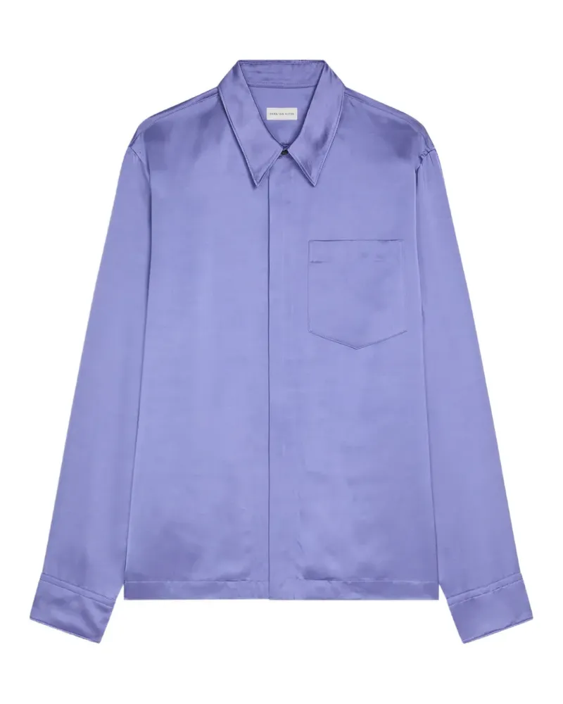 Dries van Noten zip-up shirt - Violett Violett