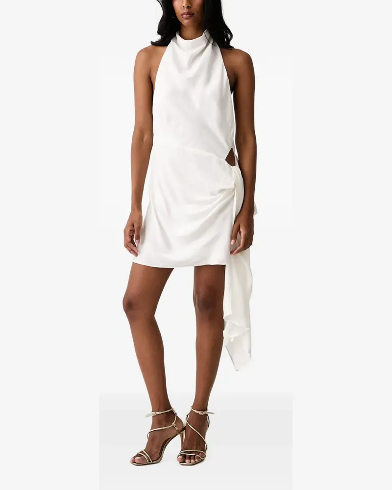 Bardot Katia halterneck draped mini dress - Weiß Weiß