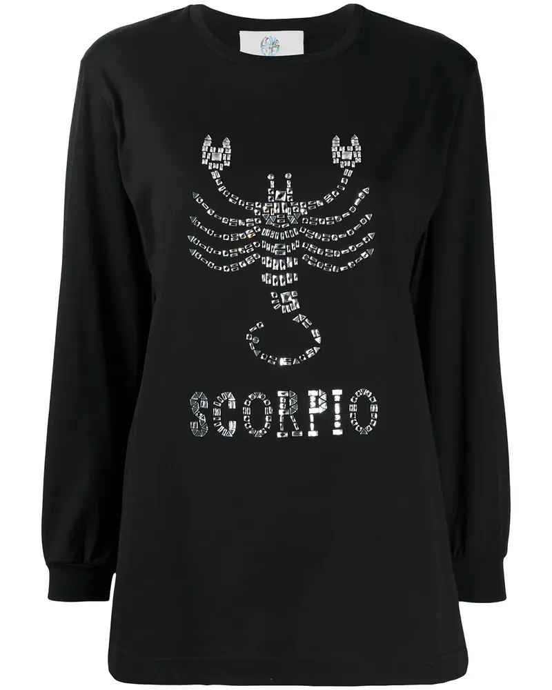 Alberta Ferretti Pullover mit Kristallen - Schwarz Schwarz