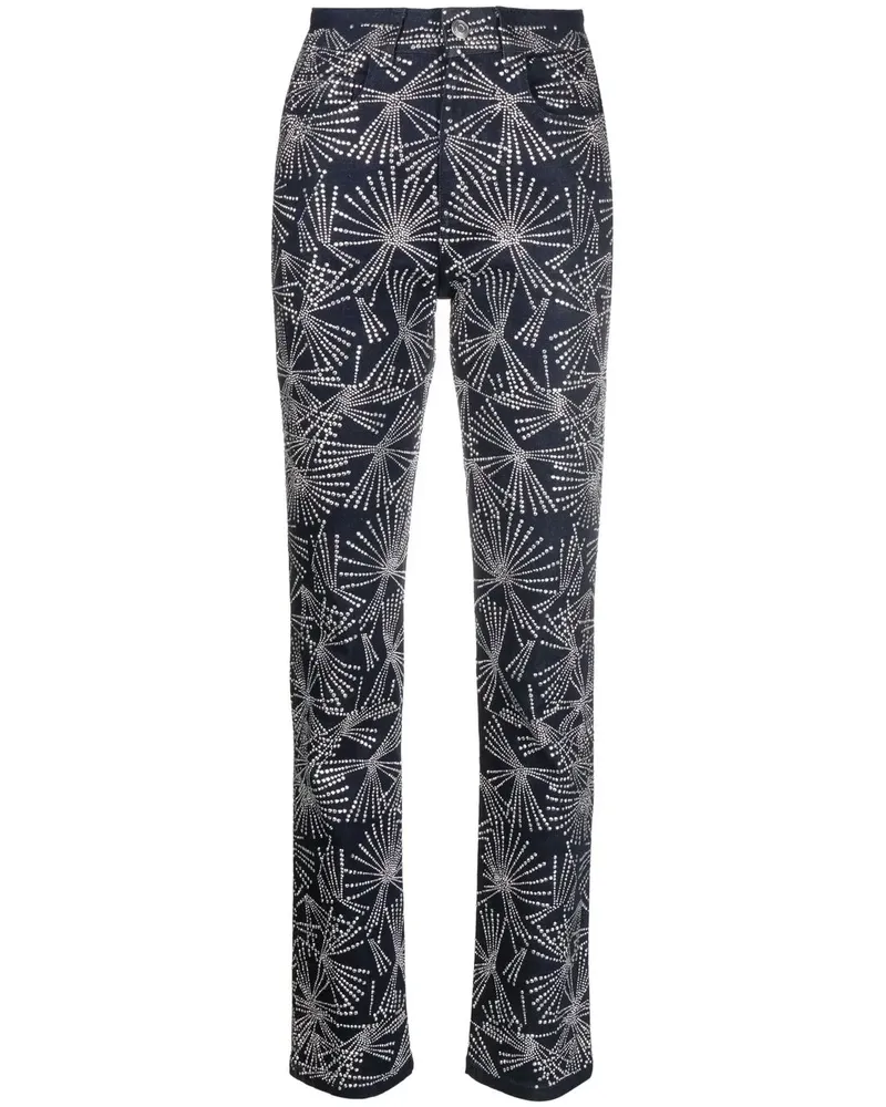 COPERNI Gerade Hose mit Kristallen - Blau Blau