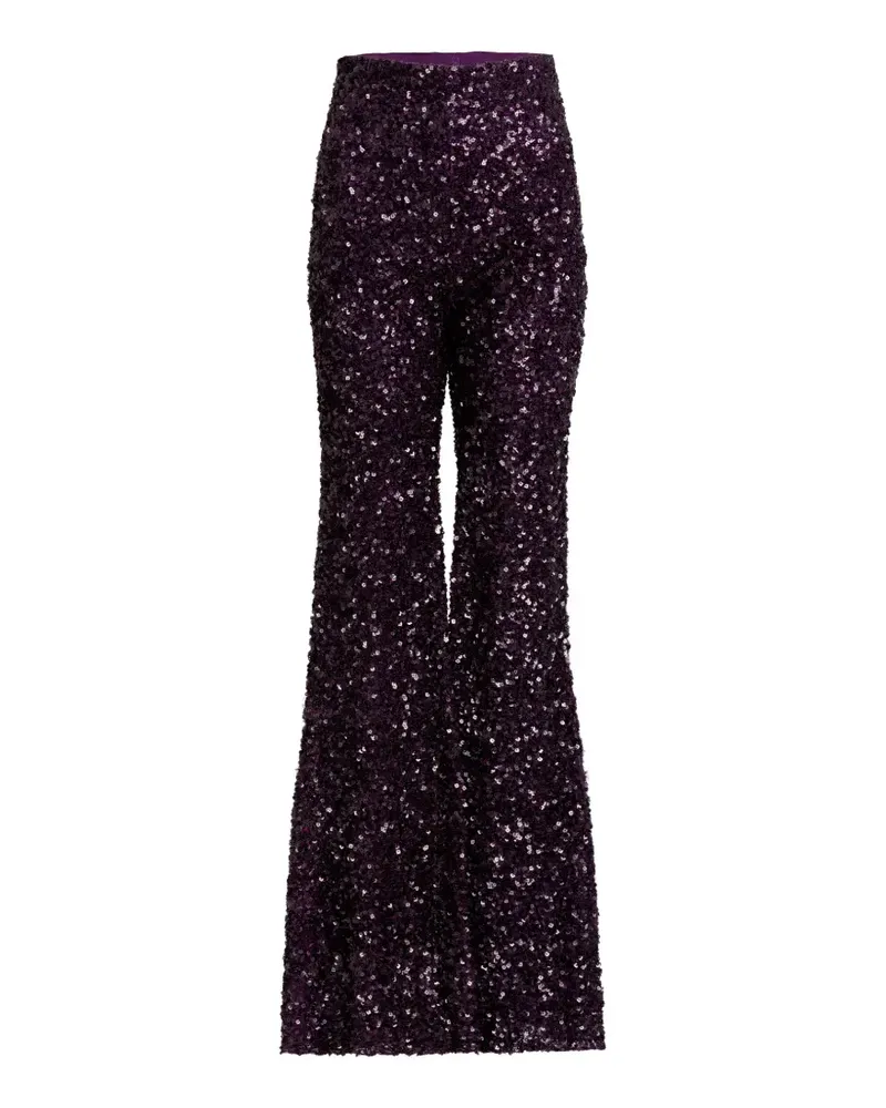 Silvia Tcherassi Avellino sequin-embellished flared trousers - Violett Violett