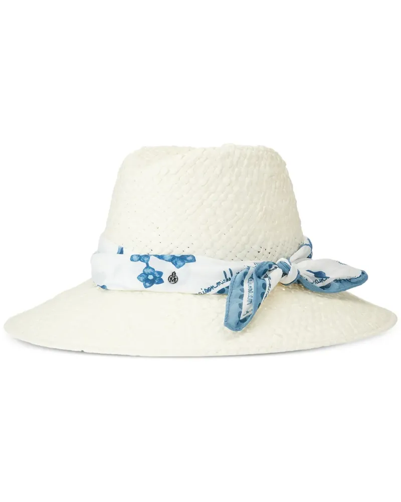 Maison Michel Kate Fedora mit Schaldetail - Nude Nude