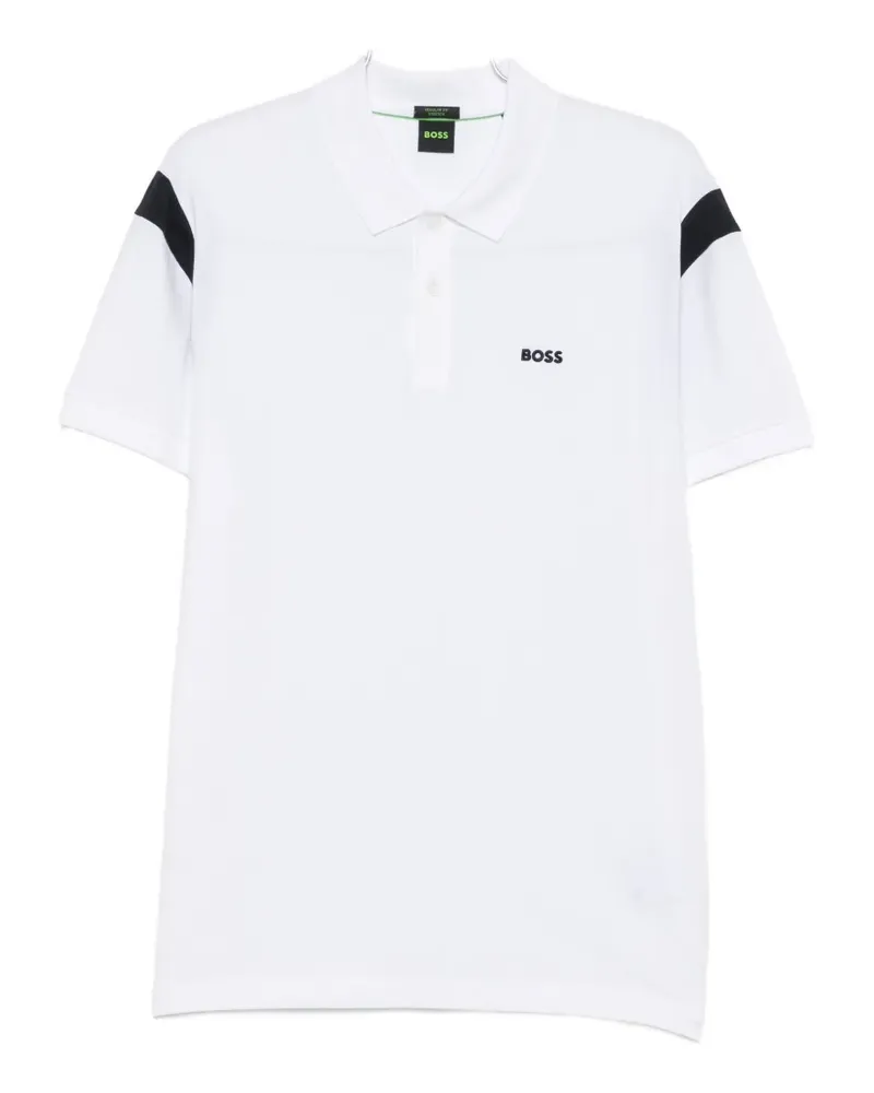 HUGO BOSS Poloshirt mit Logo-Print - Weiß Weiß