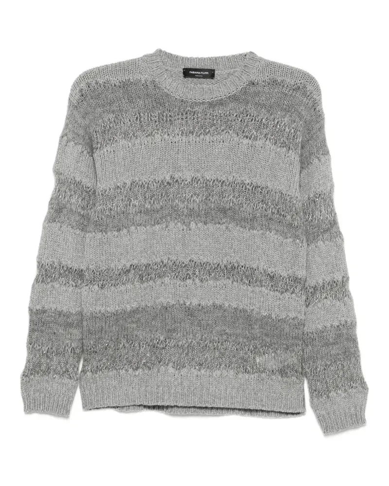 Fabiana Filippi Gestreifter Pullover - Grau Grau