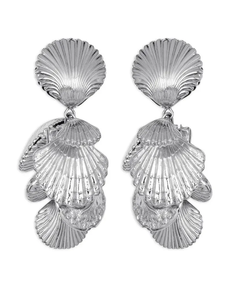 Jennifer Behr Aphrodite shell-pendant earrings - Silber Silber
