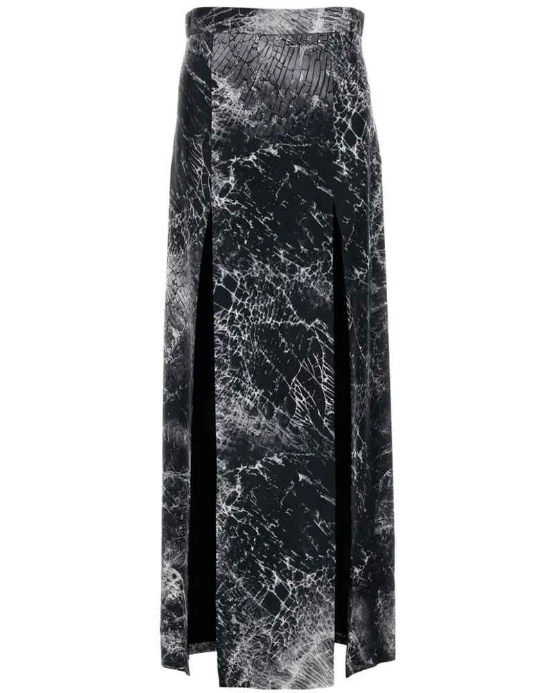 Alexander McQueen Rock mit abstraktem Print - Schwarz Schwarz