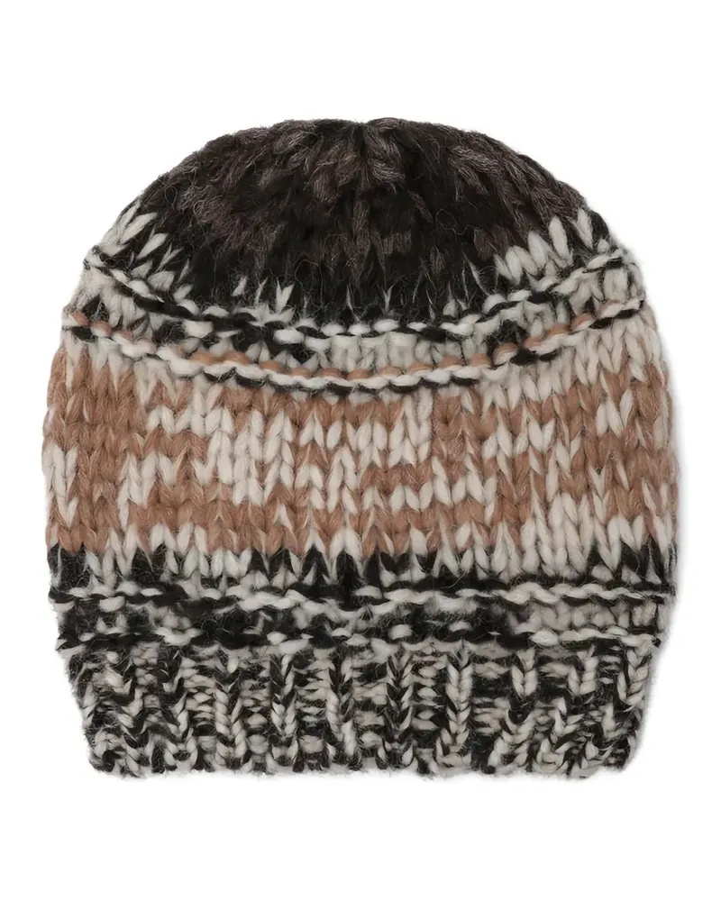 Roberto Collina Grob gestrickte Beanie - Braun Braun