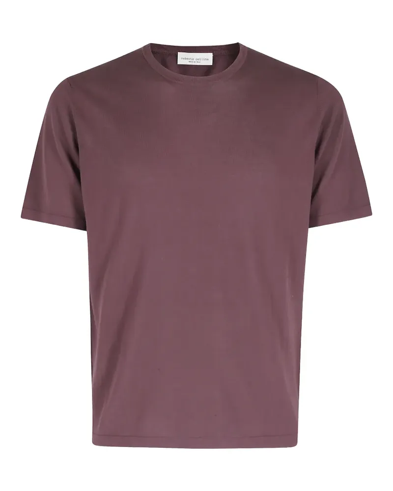 Roberto Collina T-Shirt mit rundem Ausschnitt - Violett Violett