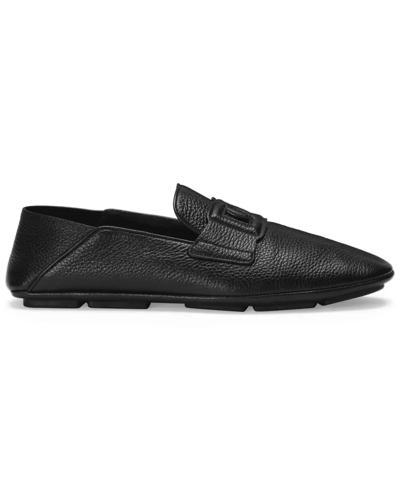 Dolce & Gabbana Loafer mit Logo-Applikation - Schwarz Schwarz